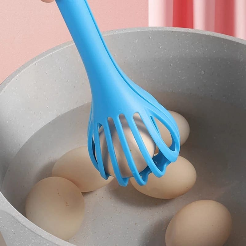 Plastic Egg Tong, Plastic Noodles Holder, Kitchen Whisk Versatile, Dual Use Manual Egg Whisk, Food Tong for Baking, Multipurpose Home Kitchen Tool, Egg Whisker