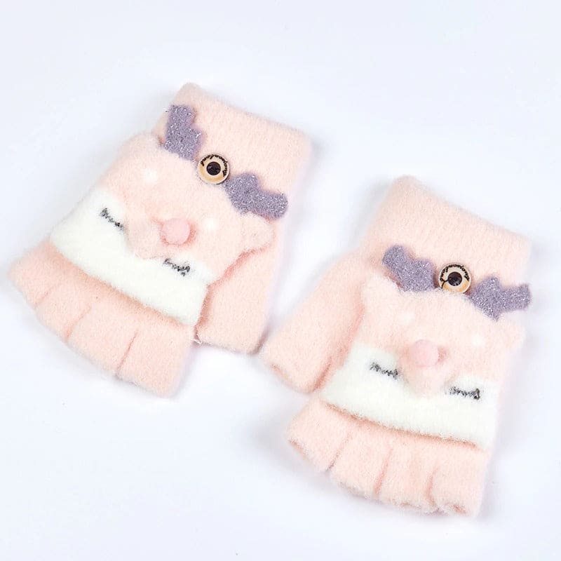 Soft Warm Unisex Baby Knitted Gloves, Warm Baby Gloves, Winter Mittens Gloves for Baby Kids Toddler, Unisex Cute Warm Fleece Thick Thermal Gloves for Boys Girls