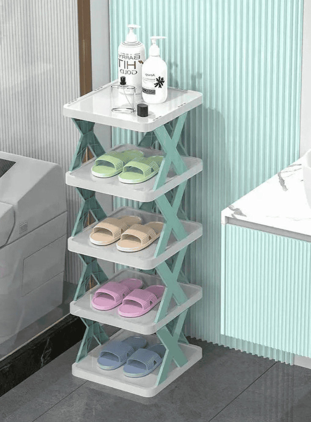 Simple Shoe Rack, Folding Shoe Cabinet, Entryway Gadget Luxury Shoe, Multi Layer Shoe Storage Rack, Household Storage Cabinet Economical Shoe Rack, X Shoe Rack
