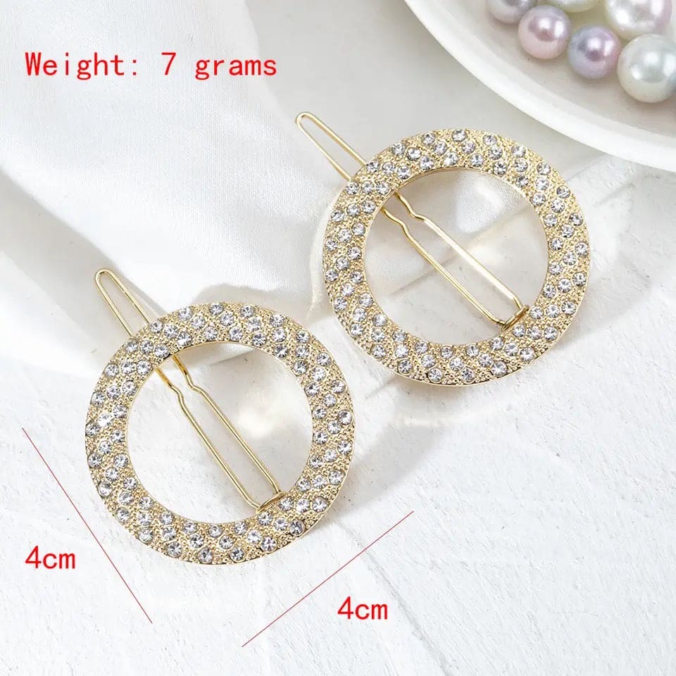 Hairpin Brooch Pin, Letter Faux Pearls Ladies Electroplating Sweater Suit Brooch Jewelry Accessories, Pearl Diamond Ecrusted Oval Hair Ball Head Twist Clip
