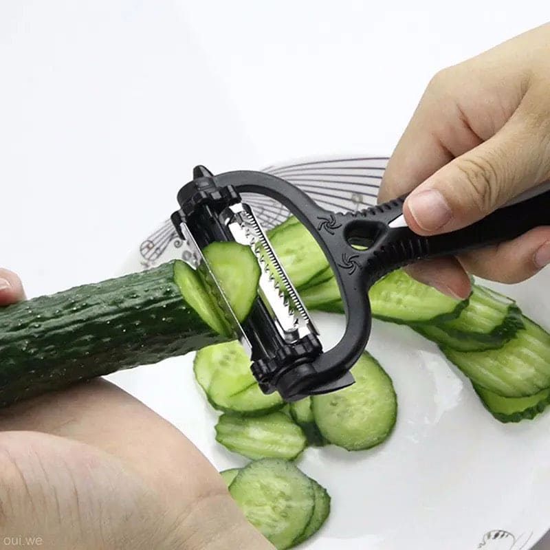 Simple Vegetable Peeler, Multifunctional  Rotary Vegetable Peeler, Stainless Steel Rotary Grater, Cabbage Potato Slicer Fruit Knife Kitchen Gadget, Multi Purpose 360 Degree Rotary Kitchen Tool