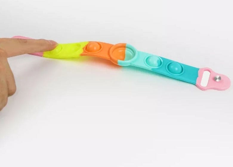Push Pops Bubble Bracelet,  Silicone Simple Dimple Toy, Anti Stress Pop Up Wrist Band, Silicone Antistatic Bracelet Wristband Toys for Kids, Push Poke Bubble Anti stress