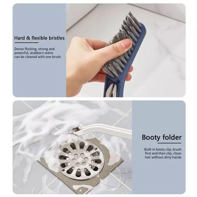 Multifunctional Bathroom Tile Brush, Floor Gab Cleaning Brush, 2-in-1 Multipurpose Brush, Convenient Corner Cleaning Tools, Kitchen Bathroom Cleaning Brush
