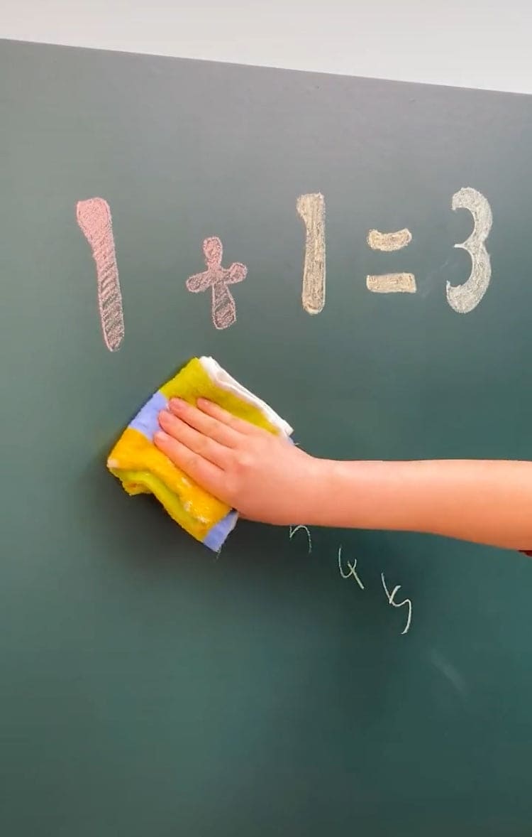 Green Chalk Board Wall Sticker For Kids, Self-adhesive Drawing Writing Teaching Board, Erasable Black Board Wall Sheet