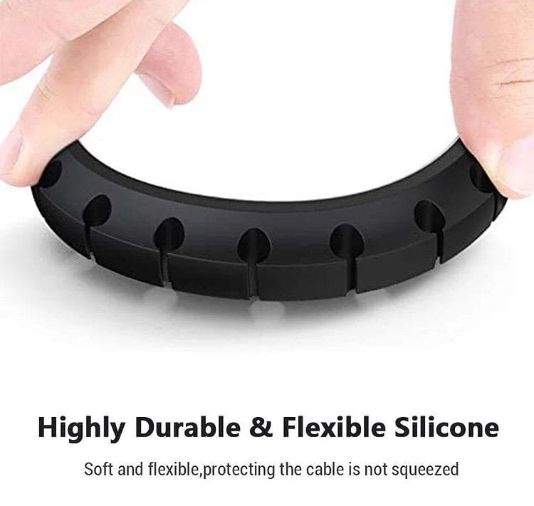 Silicone Cable Organizer Clips, Silicone Cable Holder, Self Adhesive Power Cord Holder
