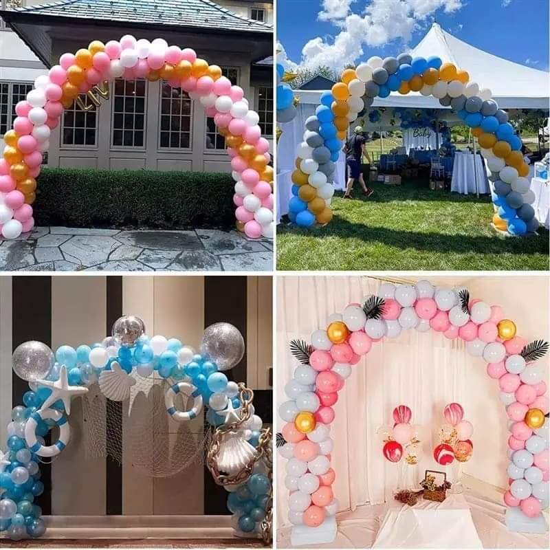 Balloon Arch Kit Stand For Wedding, Birthday Party Decoration Balloon Column Kit Stand, Plastic Balloon Arch Stand With Base And Pole For Latex Balloons Holder, Large Set Arch Column Stand