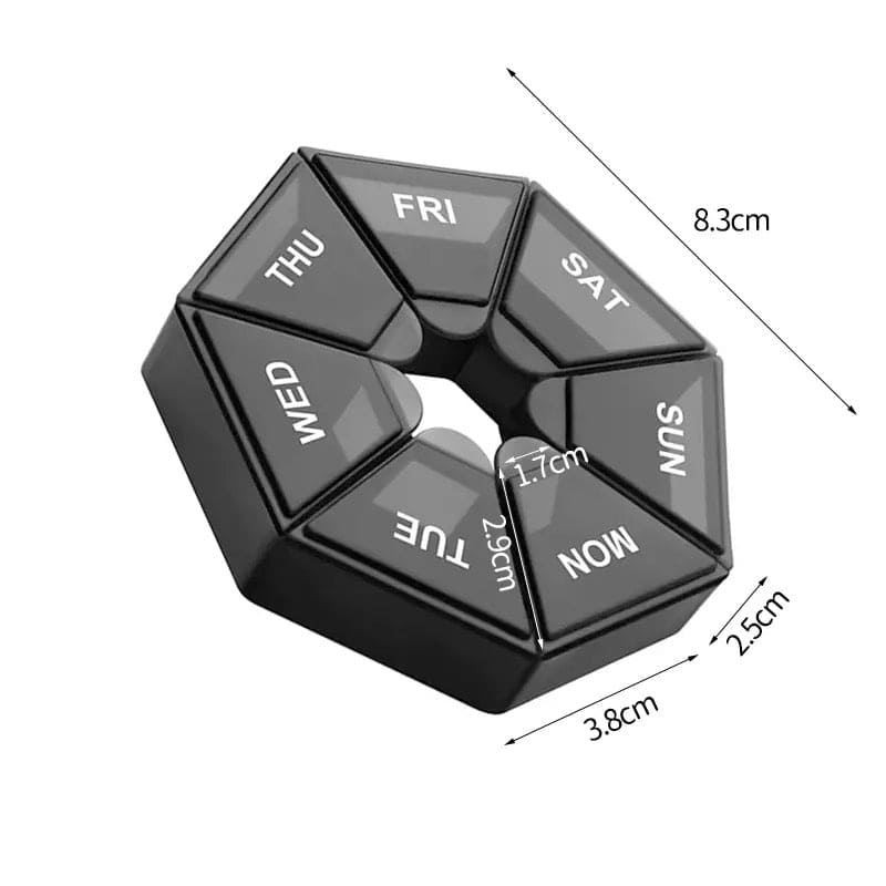 Sub Packing Pill Box, Broke Weekly Pill Organizer, Mini Round Flip-top Pill Box, Medicine Dispenser Container, Portable Storage Tablet Holder, 7 Days Pill Planner, Splitters Travel Pill Case, Weekly Pill Dispenser, Outdoor Travel Pill Protect Container