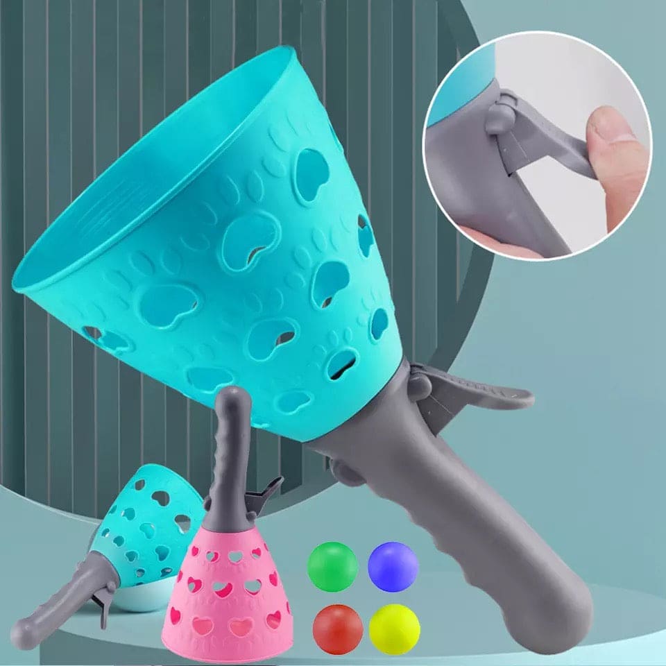 Ping Pong Ball Launcher, Creative Throw And Catching Ball Game Toy, Pop And Catch Ball Toy Indoor And Outdoor