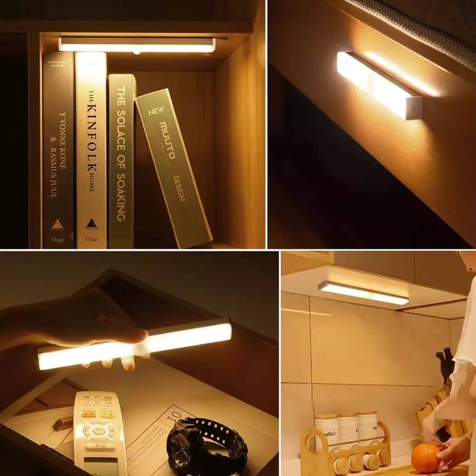 White Motion Sensor Wireless LED Night Light, Bedroom Decor Light Detector, Wall Decorative Lamp