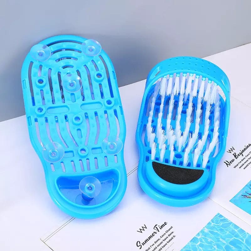 Bath Feet Slipper, Foot Cleaning Brush Slipper, Foot Scrubber Bath Shoe with Brush, Bathroom Massager Slipper, Room Foot Care Cleaning Scrubber Brushes, Pumice Stone Foot Scrubber