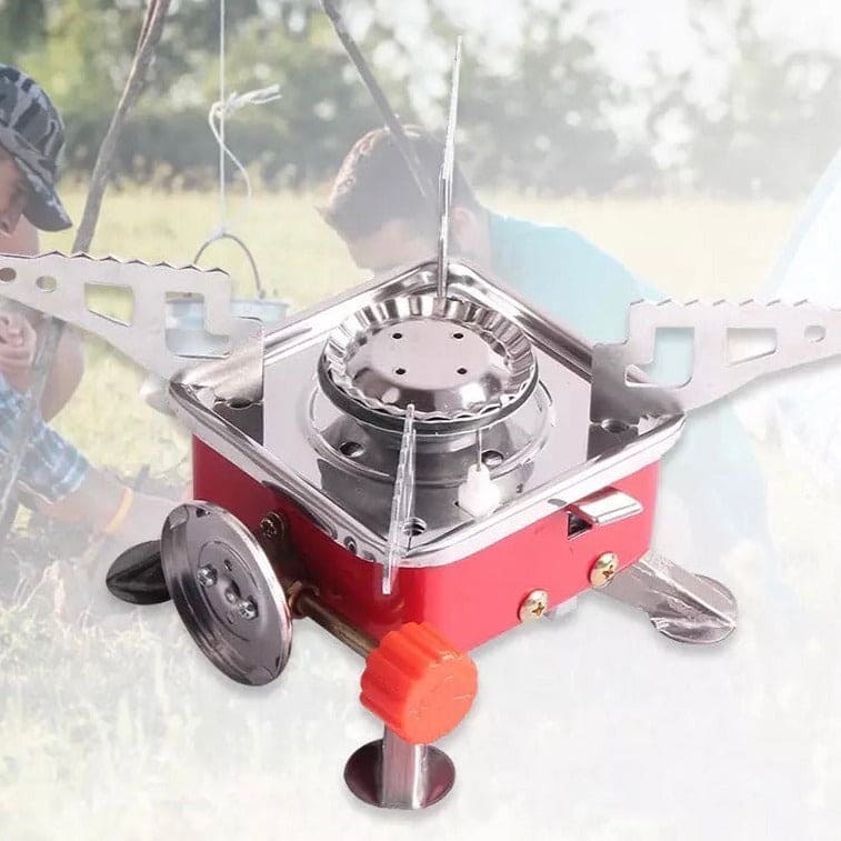 Emergency Portable Gas Stove, Windproof Camp Stove, Portable Collapsible Stove Burner for Outdoor, Mini Square Cooking Stove, Travel Camping Combustor Cooker Cookware, Picnic Furnace Outdoor Picnic Accessories, Butane Gas Stove