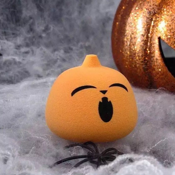 Set Of 4 Halloween Pumpkin Shape Makeup Beauty Blender, Foundation Cream Powder Cosmetic Puff,  Makeup Sponge Set