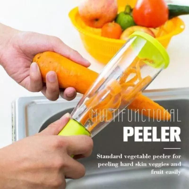 Stainless Steel Storage Peeler With Container, Multifunctional Peeler With Storage For Fruits & Vegetables