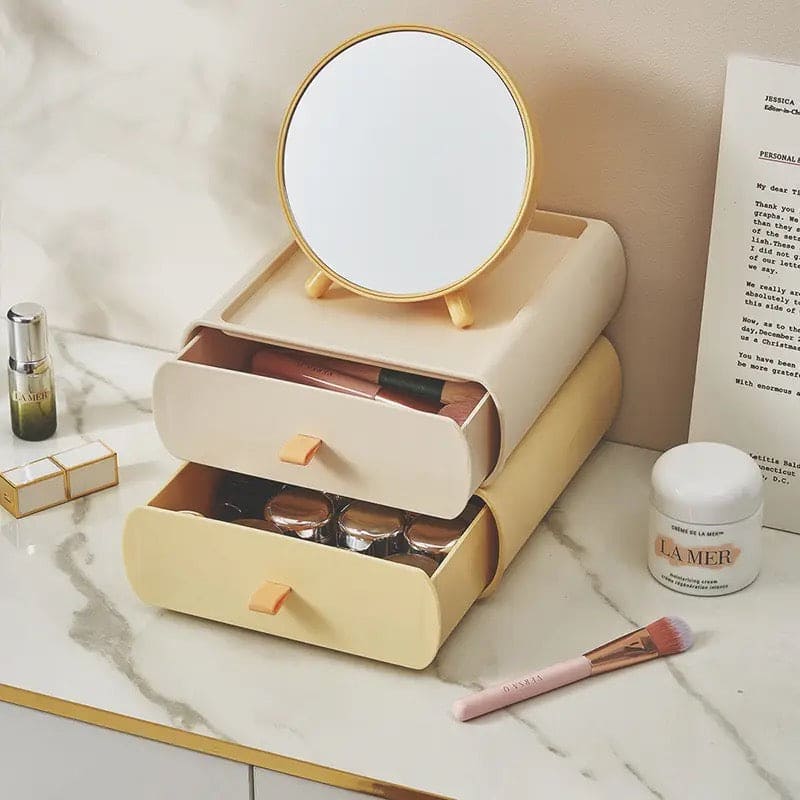 Drawer Shape Desktop Storage Box, Stackable Drawer Organizer, Desk Office Organizer Bins, Plastic Storage Container, Colorful Desktop Stackable Organizer, Makeup Pencil Pen Sundries Container