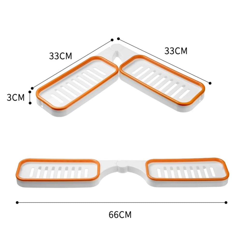 Double Sided Shampoo Holder, Dual Purpose Shelf Wall Mounted Storage Rack, 180 Degree Rotating Storage Rack, Household Storage Rack, Bathroom Foldable Rack