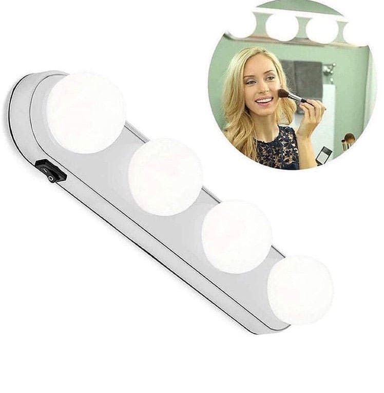 4 Bulb Vanity Light, Vanity LED Mirror Lights With Suction Cups, Glow Light, Led Lights For Mirror