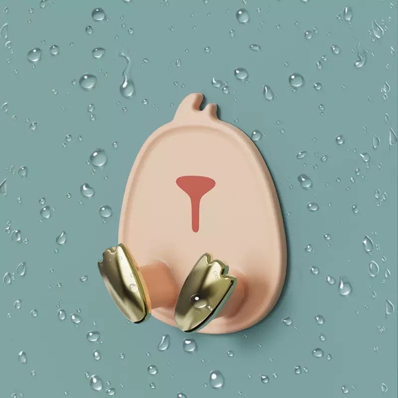 Cute Duck Shaped Wall Storage Hook, Useful Wall Hangers Hooks Power Plug Socket Holder, Non-Punching Non-Trace Hook
