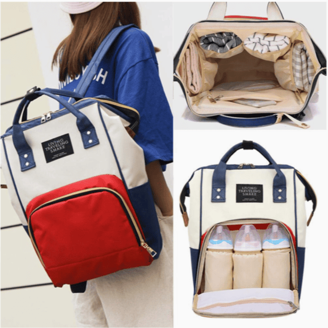 Baby Diaper Bag, Waterproof Travel Backpack, Large Capacity Baby Bag