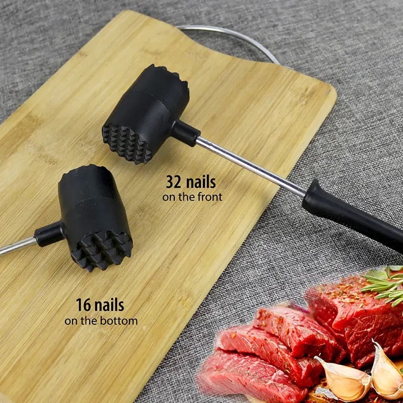 Double Sided Meat Hammer, Stainless Steel Beef Steak Pork Meat Hammer ā  eveen.pk