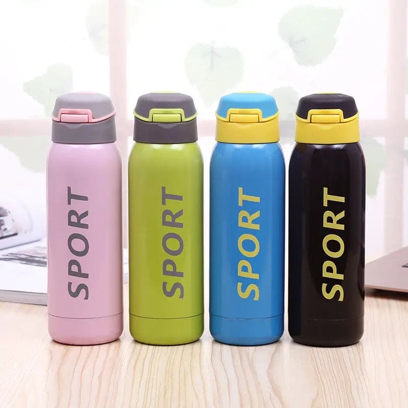 Colorful Sports Water Bottle, Portable Sports Water Thermos, Stainless Steel Insulated Drinking Bottle, Thermos Bottle With Straw, Portable Sports Water Cup, Stainless Steel Thermostat Vacuum Flask Water Bottle