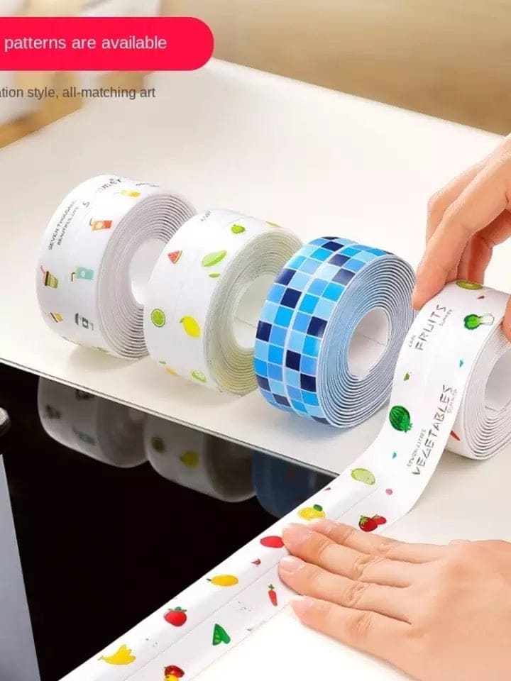 Kitchen Sink Waterproof Tape, 5 Meter Anti-mold Waterproof Tape, Bathroom Countertop Toilet Gap, Self-adhesive Seam Stickers, Bath Sealing Strip Tape, Self Adhesive Waterproof Wall Sticker Sink Edge Tape