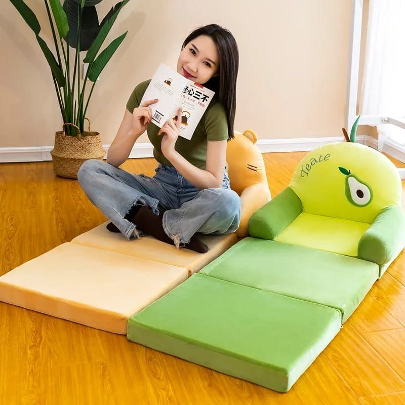 3 Layer Baby Sofa Kids Folding Sofa Bed Cute Cartoon Sofa For