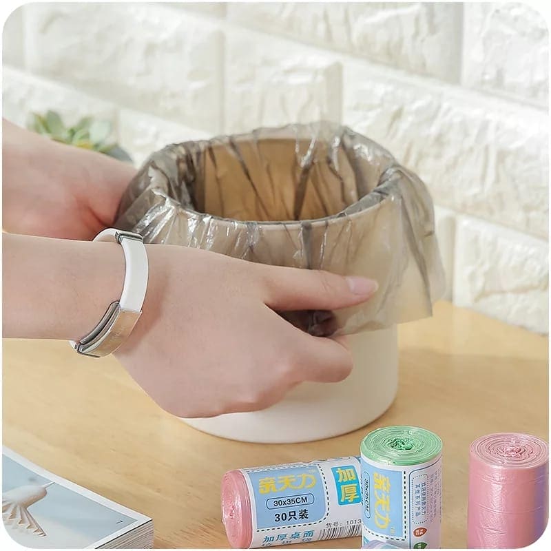 100Pcs/5 Rolls Domestic Garbage Bags, Waste Trash Bags For Kitchen, Strong Bearing Durable Trash Bags, Clean-up Plastic Trash Bags, Bathroom Trash Can Liners For Bedroom