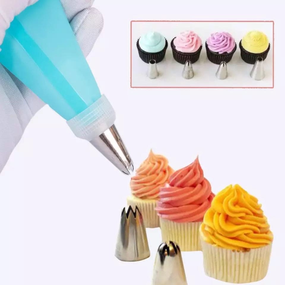 Cake Decoration Tool, Piping Bag with Stainless Steel Nozzles, Decorating Cake Nozzle