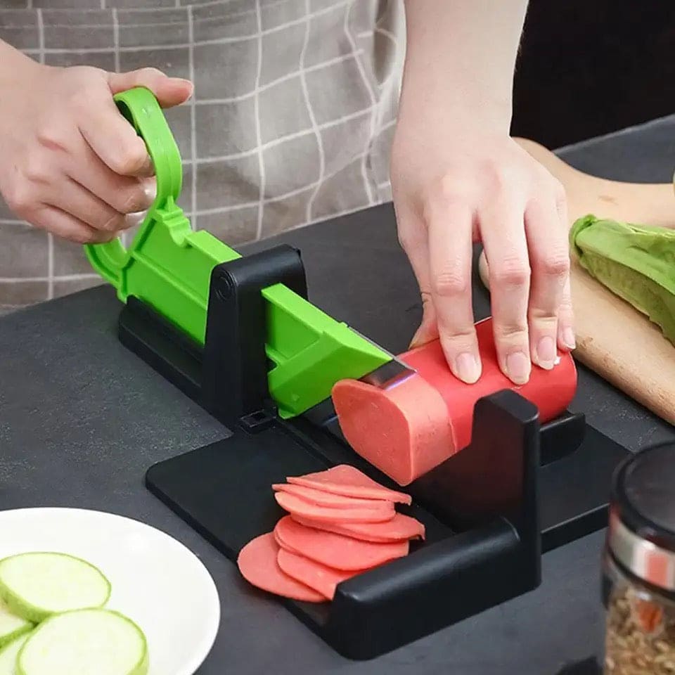 Hand Push Vegetable Cutter Slicer, Potato Radish Sausage Peeler, Multifunction Dicing Machine, Kitchen Household Grater, Manual Sausage Slicer, Vegetables Fruit Kitchen Gadgets, Meat Slicer Cutter