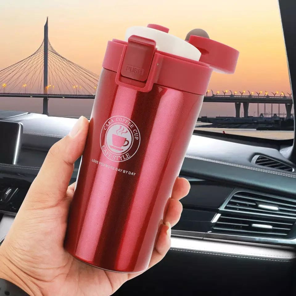 380ml Stainless Steel Travel Coffee Thermos, Insulated Travel Thermos, Water Bottle Tumbler, Portable Car Thermo Vacuum Flasks, Tea Water Bottle