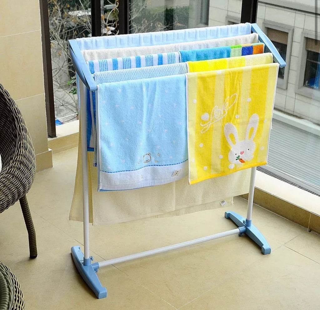 Multifunctional Floor Folding Towel Drying Rack Transportable