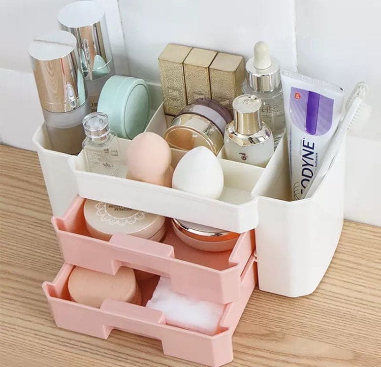 New Desktop Makeup Box, Professional Saving Space Desktop Cosmetics Storage Case, Drawer Type Box Cosmetic Organizer, Cosmetic Organizer/Box for Bathroom