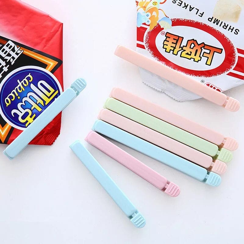 Set of 5 Pack Bag Clips, Food Snack Sealing Clip, Clamp Food Close Clip Seal Kitchen Tool, Freezer & Fridge Bag Sealing Clips, Kitchen Food Bag Clips