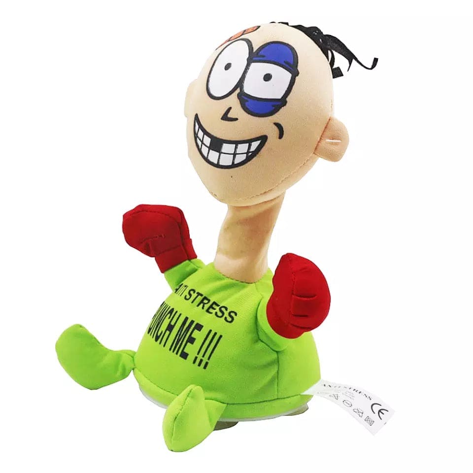 Funny Electronic Punch Me Anti Press Doll, Desktop Stress Relief for Adults Interactive Toy, Funny Children Boxing Toys, Punch Me Electric Plush Toys, Girls Creative Vent Screaming Doll, Punching And Screaming Sound Vent Toys, Cute Stuffed Toy