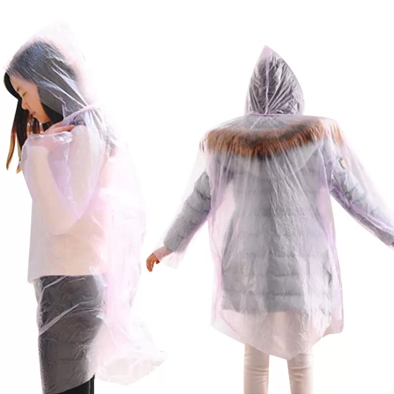 Disposable Emergency Raincoats, Universal Emergency Waterproof Poncho, Hiking Camping Fishing Transparent Poncho, Travel Camping Must Rain Coat, Disposable Rain Ponchos, Emergency Raincoats with Drawstring Hood