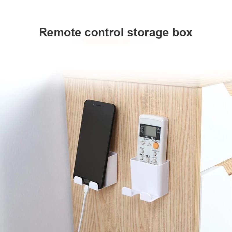 Multifunctional Storage Box, Wall Mounted Remote Control Organizer, Mobile Phone Charger Bracket Hook, Office Home Pen Holder