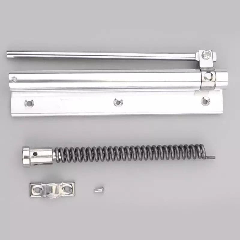 Adjustable Aluminum Alloy Automatic Door Closer, Mute Adjustable Automatically Surface Mounted Auto Closing Door, Self-Closing for Middle-Weight Door