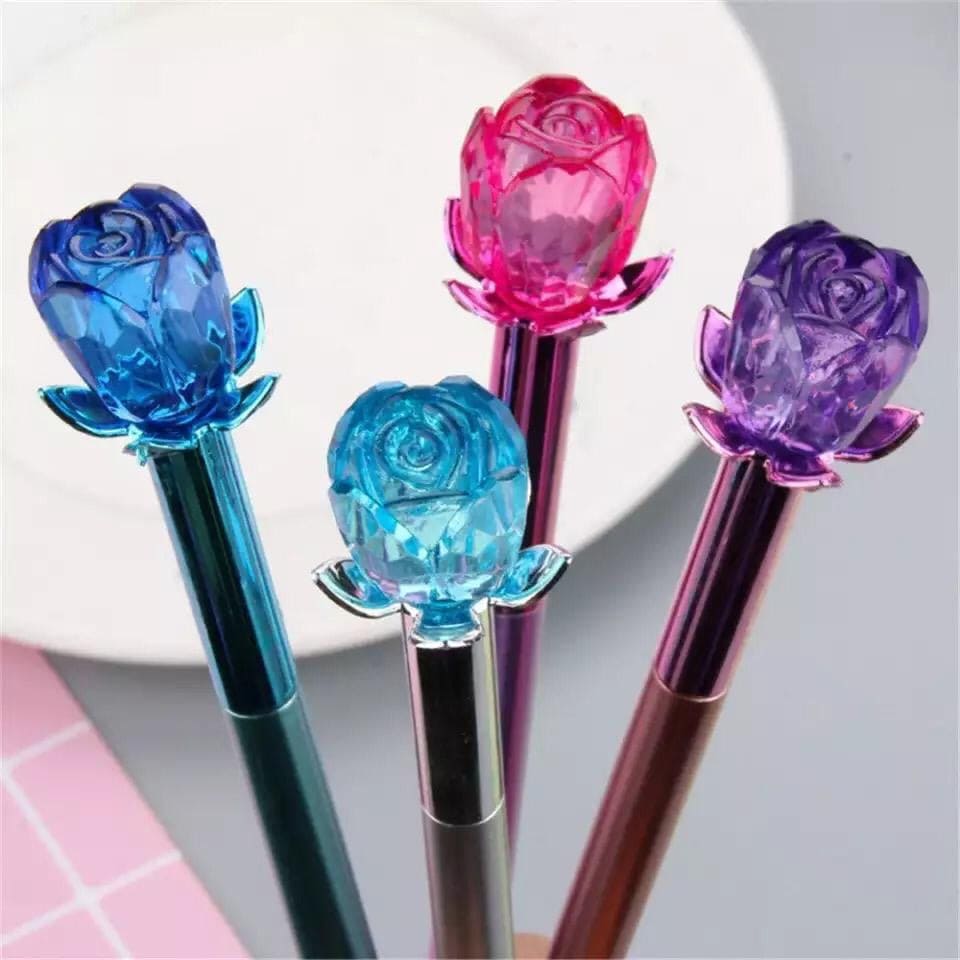 Crystal Rose Gel Pen, Metal Gel Pen