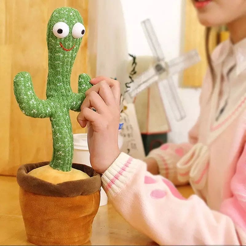 Lovely Talking Toy Dancing Cactus, Cactus Plush Toy, New Electronic Dancing Cactus, Luminous Recording Learning to Speak Twisting Kid Toy, Speak Talk Sound Record Repeat Toy, Kids Education Toy