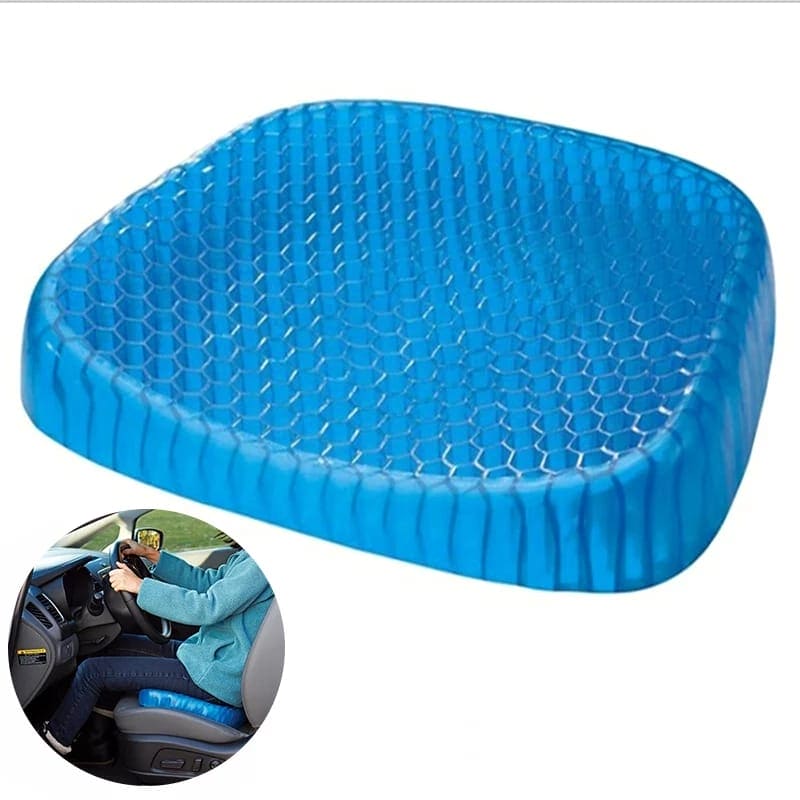 Flexible Silicone Gel Seat Breathable Car Cushion, Non-Slip Wear-Resistant Durable Soft Comfortable Cushion For Pressure Relief, Ice Pad Gel Cushion, Soft and Comfortable Outdoor Massage Office Chair Cushion