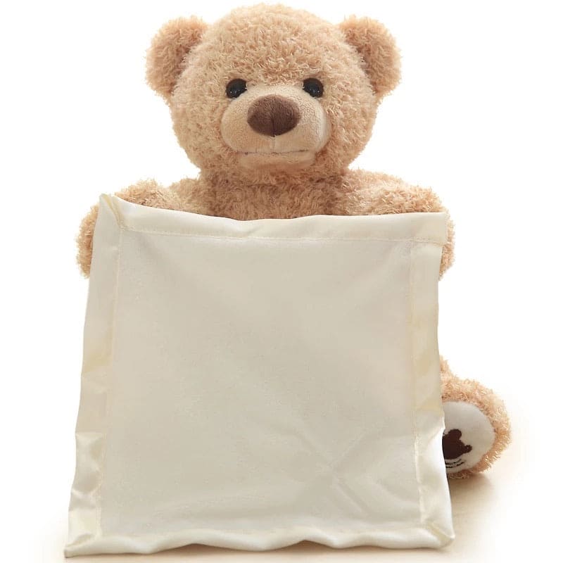 Peek-A-Boo Teddy Bear Plush Toy, Soft Baby Toy, Music Teddy Bear