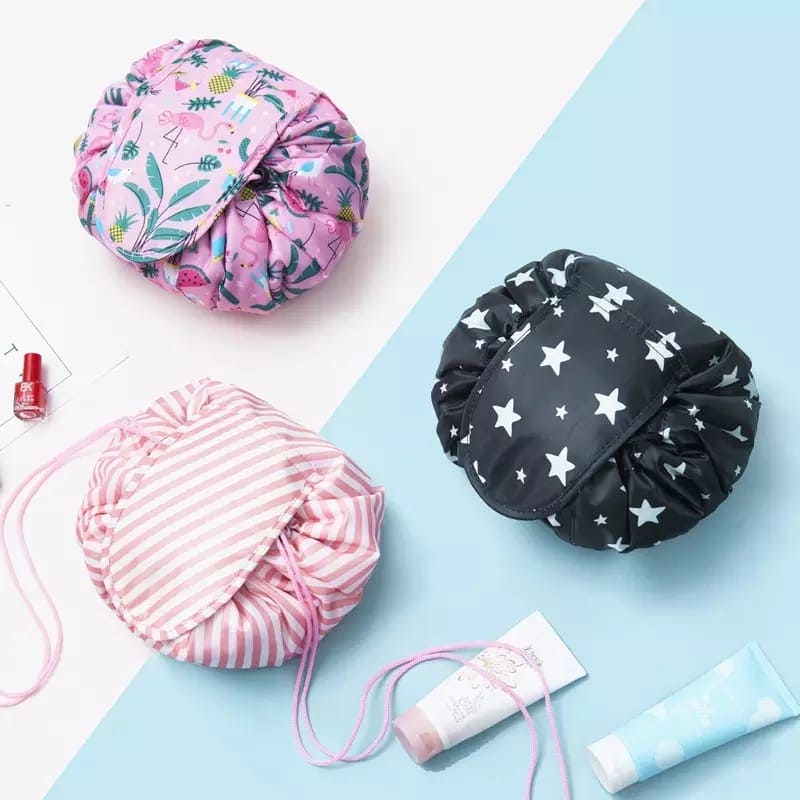 Drawstring Cosmetic Bag ,Travel Makeup Bag, Creative Colorful Rope Org – Yahan Sab Behtar Hai!