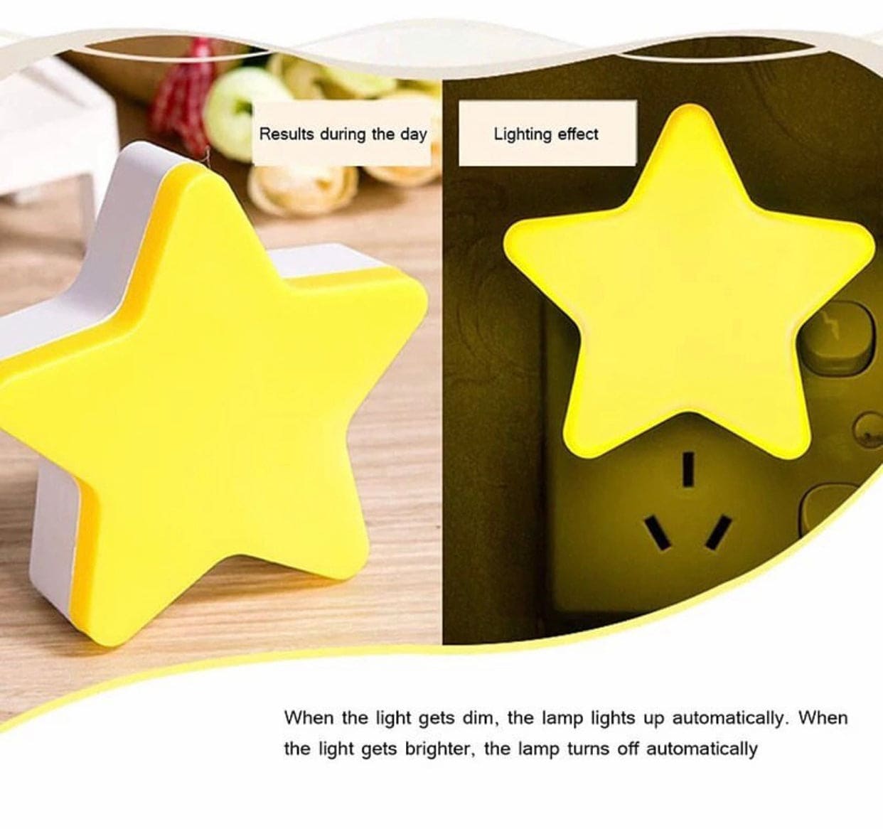 Mini Star LED Night Light, Sensor Control Energy Saving Decorations Light, Lighting Night Lamp