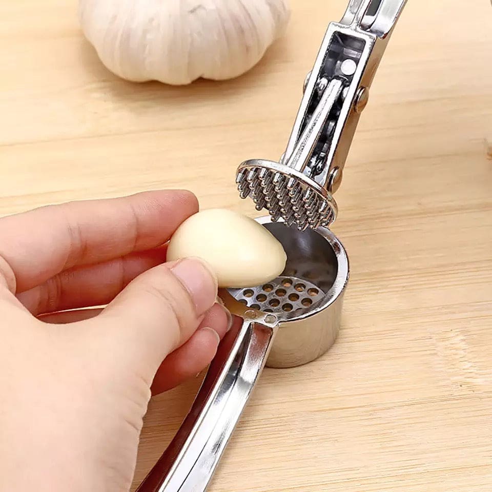 Stainless Steel Garlic Press Crusher, Ginger  Mincer, Ginger Squeezer Masher Handheld Ginger Micer