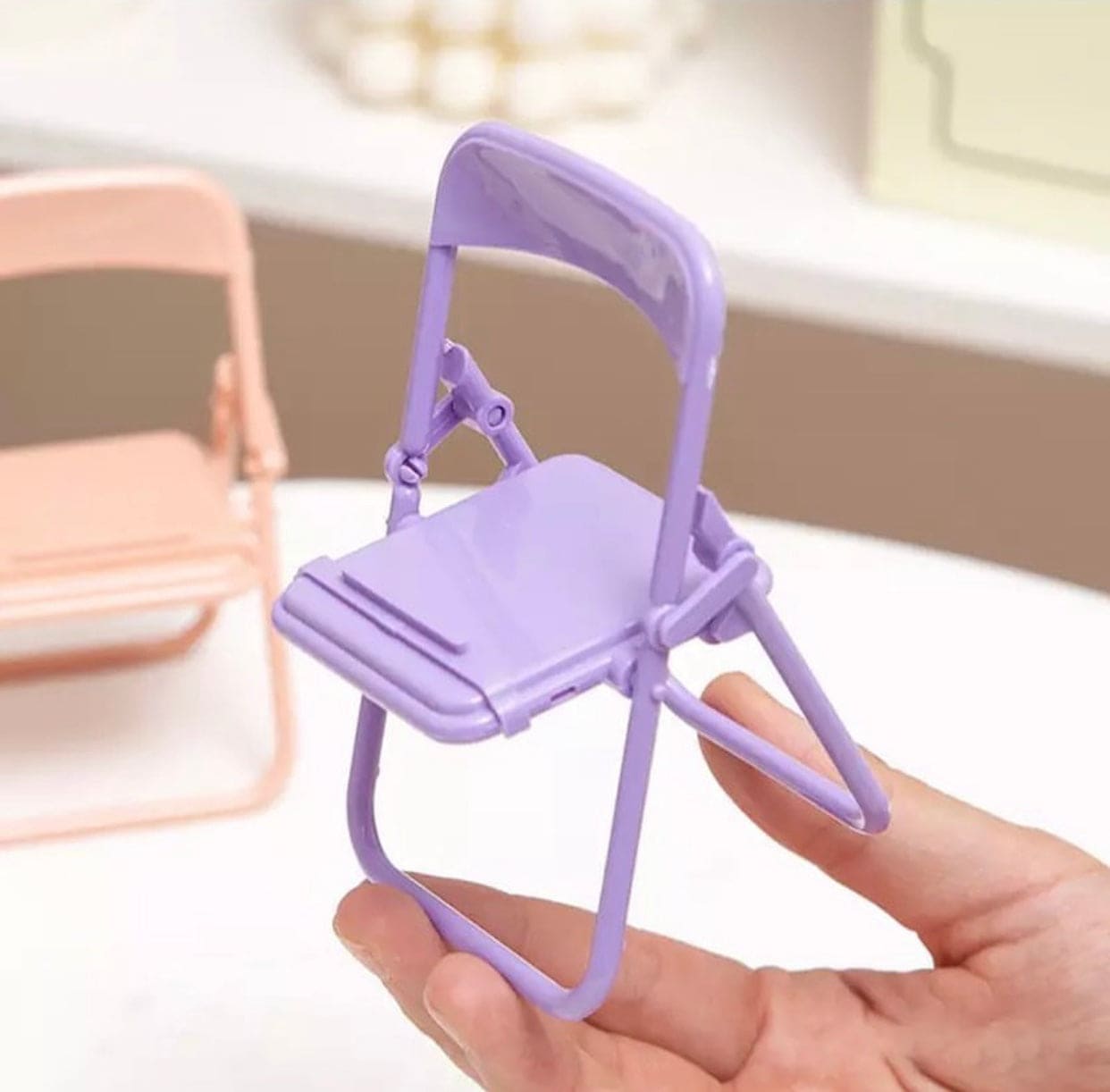 Cute Chair Shaped Foldable Lazy Phone And Ipad Holder, Portable Design Mobile Phone Holder, Foldable Support Desk Mobile Phone Stand