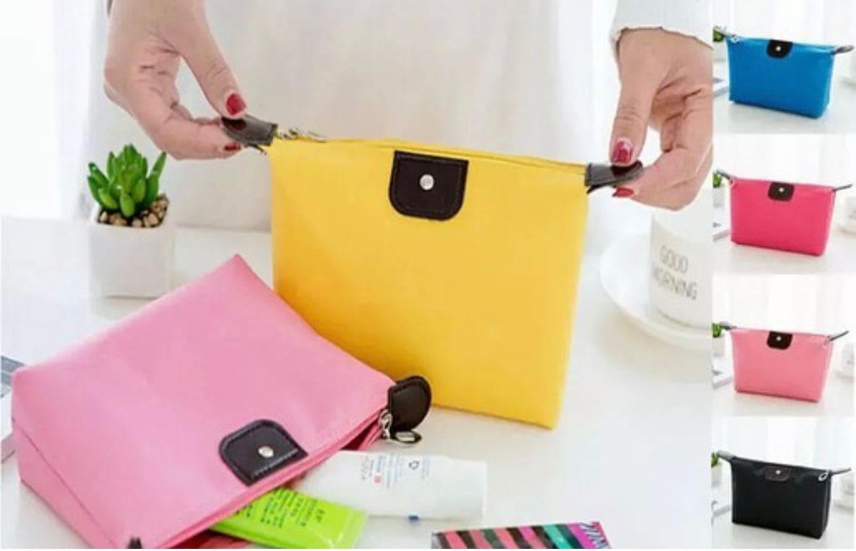 Portable Cosmetic Bag For Women, Colorful Waterproof New Travel Dumpling Storage Bag, Mini Cute Toiletry Bag, Tote Bag Purses, Mini Travel Cosmetic Pouch