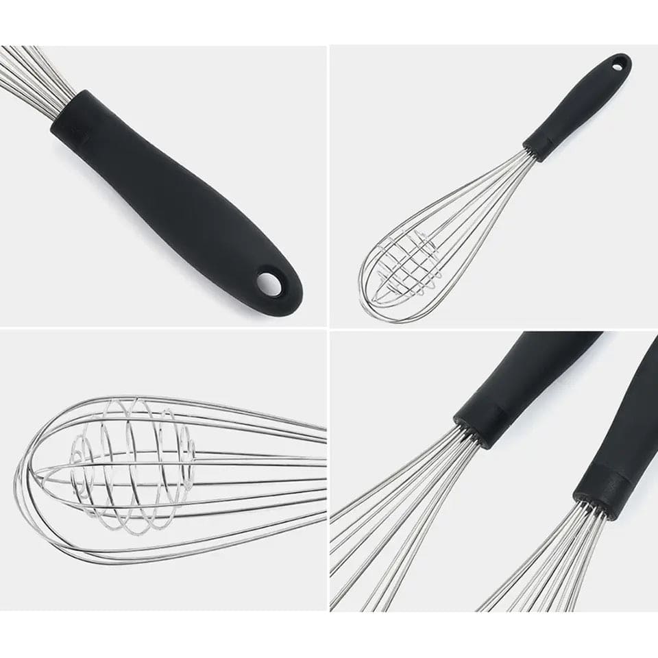 Balloon Wire Whisker, Stainless Steel Dual Wire Mixer, Kitchen Tool Cream Milk Egg Beater, Portable Handheld Egg Beater, Manual Whisk Dough Mixer Blender