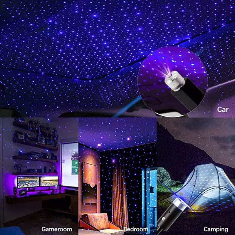 Car Roof Projector, Starry Sky Ceiling Lights For Car, Roof Atmosphere Star Lamp Projector,  USB Room Night Light, Flexible Romantic Galaxy USB Night Lamp