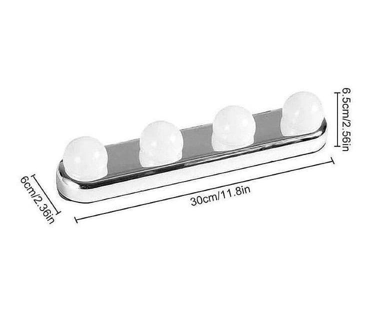 4 Bulb Vanity Light, Vanity LED Mirror Lights With Suction Cups, Glow Light, Led Lights For Mirror
