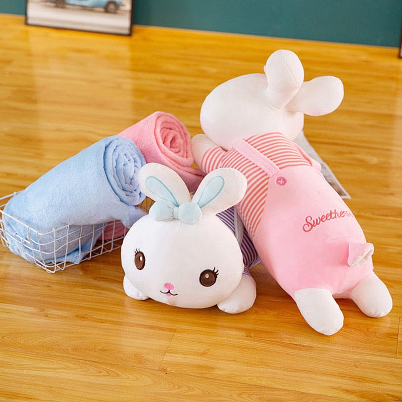 2 in 1 Rabbit Plush Pillow with Blanket